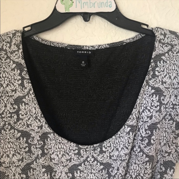 Torrid Black and White Lace Print Mini Dress - Picture 3 of 7